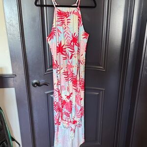 Tropical Print Maxi Dress